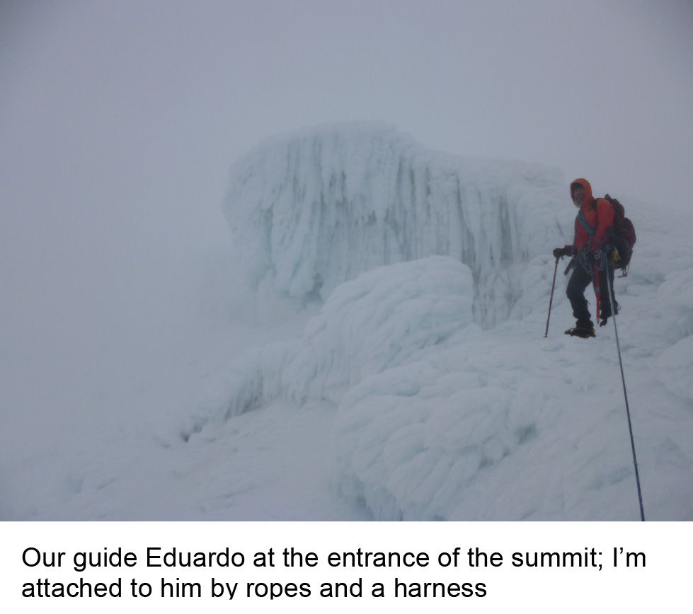 Our guide Eduardo at the entrance to the summit of Tolima