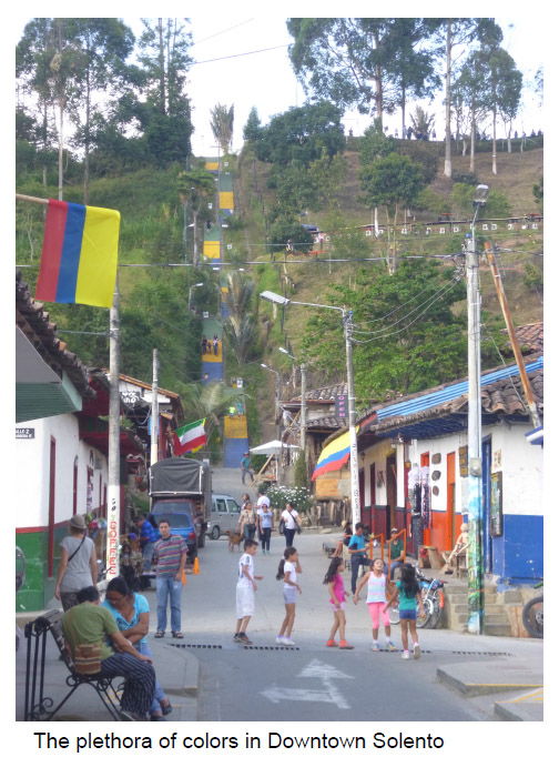 Exploring the Town Center in Salento, Colombia