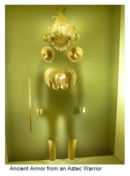 Ancient Golden Armor from an Aztec Warrior