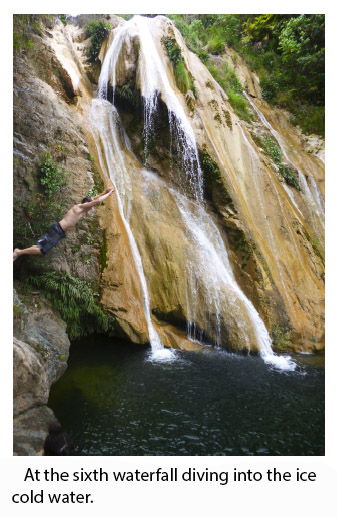 Diving right in at the sixth and final waterfall