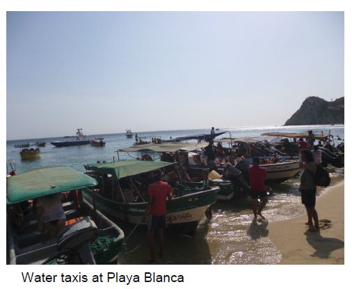 Water Taxis at Playa Blanca