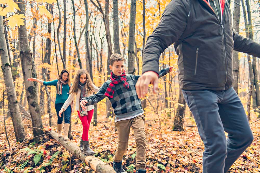 Children should wear properly fitted hiking shoes.