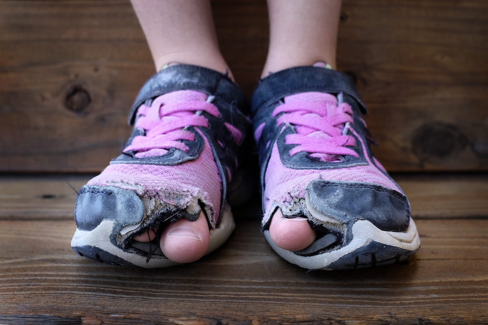 Running Shoes with holes in the toes