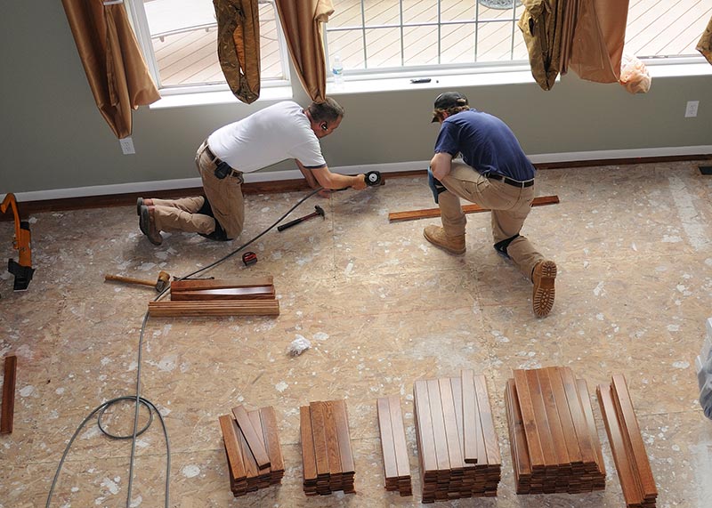 Flooring Installation Work is hard on the toes of Steel Toe boots