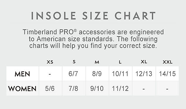 timberland pro 91621000 anti fatigue technology insoles timberland insole size chart