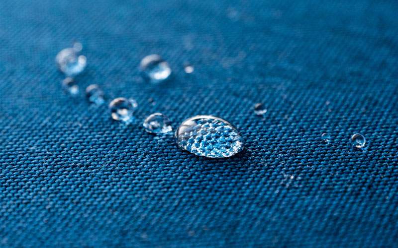 Water Molecules are simply too large to pass through the waterproof membrane